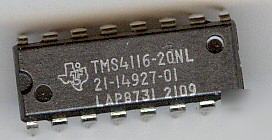 Integrated circuit ic TMS4116-20NL texas instrument