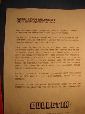 Mclean mini enclosure air conditioner heat exchanger