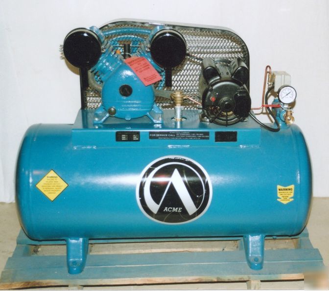 Acme 5 hp industrial air compressor 9065 125 psi