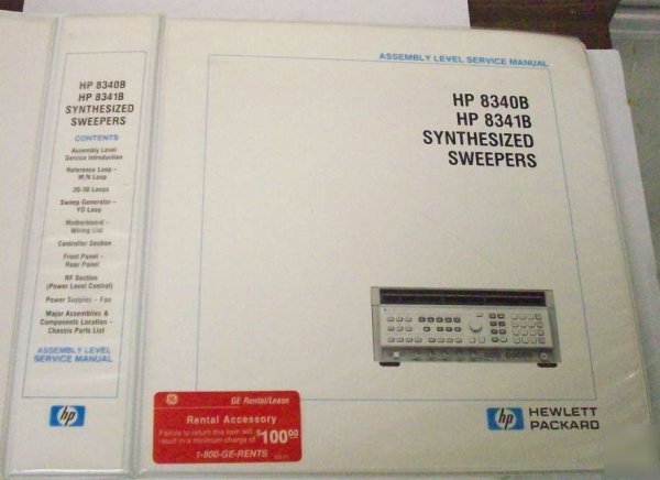 Hp 8340B/8341B assembly level service manual - $5 ship 