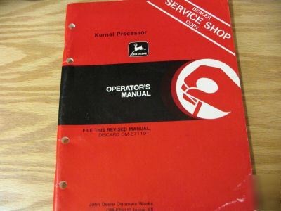 John deere kernel processor operators manual