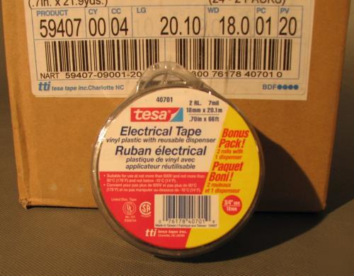Lot of 48 rolls tesa electrical tape 3/4