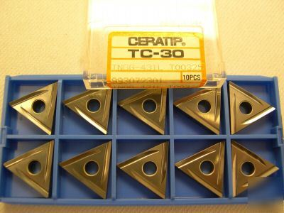 New 10 ea. ceratip inserts tngg 431L grade TC30