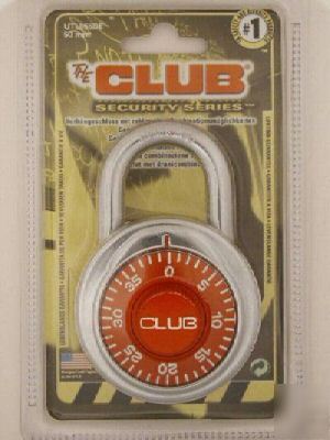 New the club security dialface combination lock/padlock 