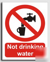 Not drinking water sign-adh.vinyl-300X400MM(pr-030-am)
