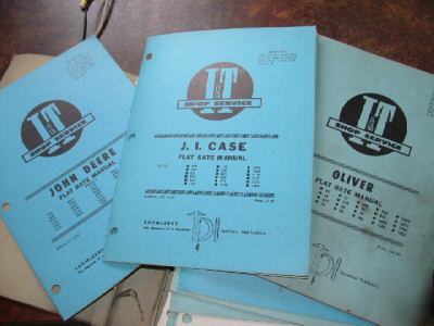 Repair time schedules, various antique tractors, rare