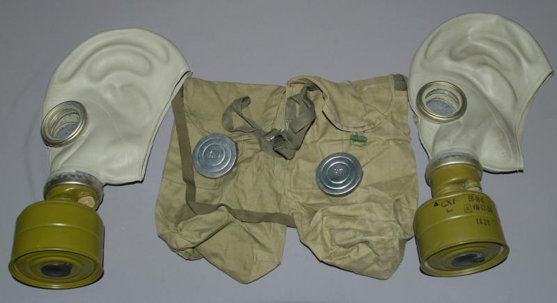 Soviet russian military gp-5 lot 2 gas masks,xxl size