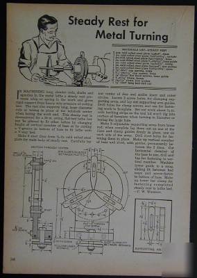 Steady rest for metal lathe howto build plans nocasting