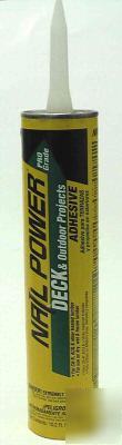 12 tubes of nail power deck & outdoor project adhesive