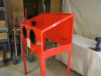 BB3 large glass bead abrasive sand blast cabinet 34X22