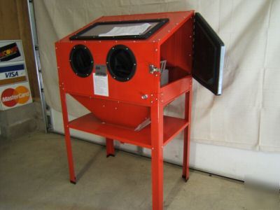 BB3 large glass bead abrasive sand blast cabinet 34X22