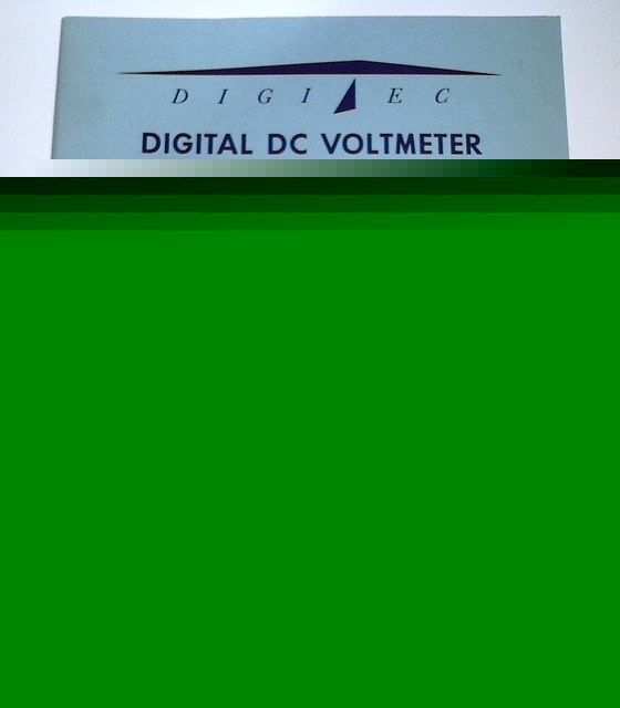 Digitec i-400A digital dc voltmeter manual (200A-414A)