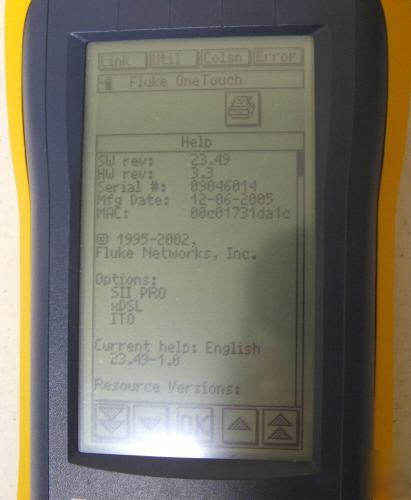 Fluke onetouch seriesii pro xdsl ito network assistant