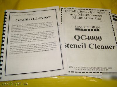 Unit design stencil cleaner qc-1000