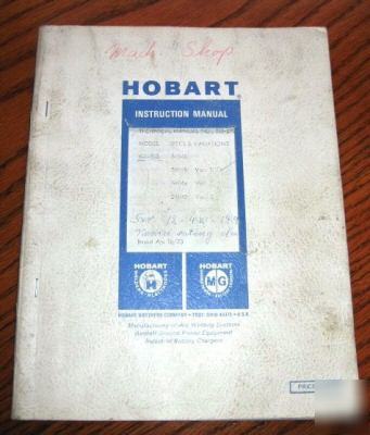 Hobart 300 amp gr-303 welder service part manual GR303 