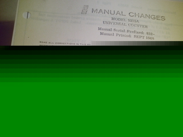 Hp 5325A universal counter *original op./service manual