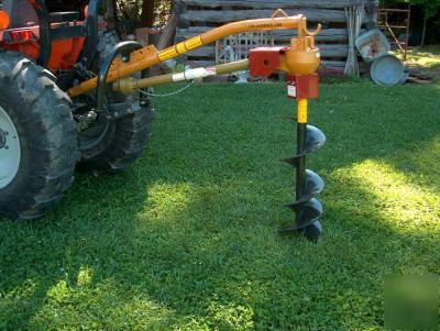 Leinbach L7300 tractor post hole digger w/ free auger 