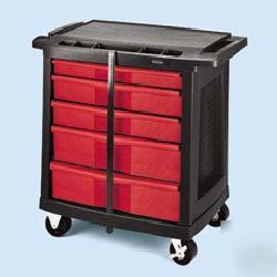 New heavy duty work center cart - 5 drawer 