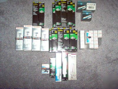 Lot of 54 compact fluorescent bulbs - lamps lighting