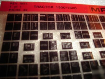 Massey ferguson 1500 1800 tractor parts book microfiche