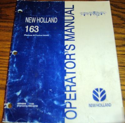 New holland 163 tedder operator's manual nh book