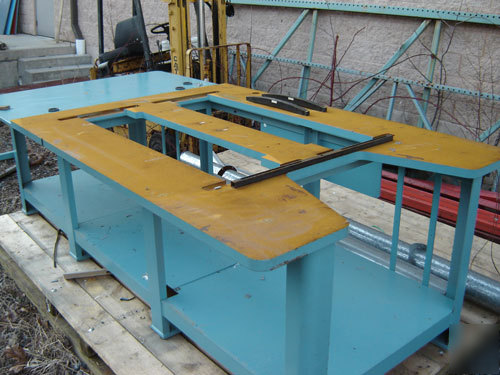Steel table, heavy duty, machine base,