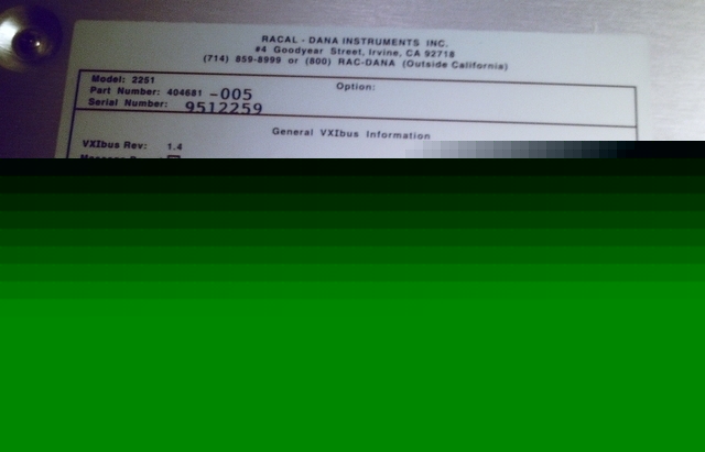 Racal 2251 counter/timer 200 mhz 1NS vxi module