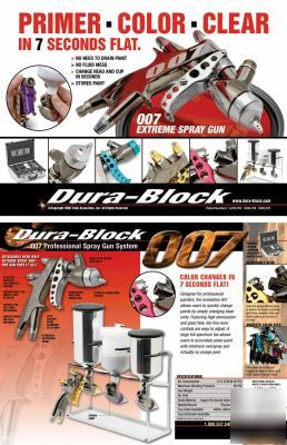 Dura-block 007 hvlp quick change head spray gun