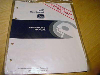 John deere 50 box scraper operator's manual 650 750