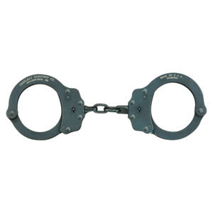 Peerless chain link handcuff, blue finish H700P