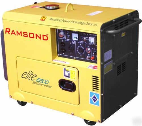 Ramsond elite 6500 watt 6.5 kw silent diesel generator