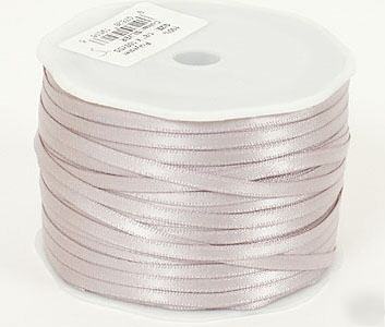 1/16 in 100 yd silver double face satin ribbon party