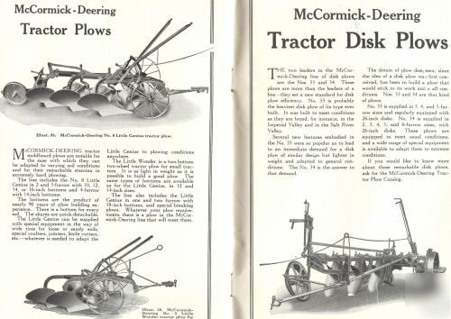 1930's farmall f-12,20,30,tractor plowing adv. catalog 