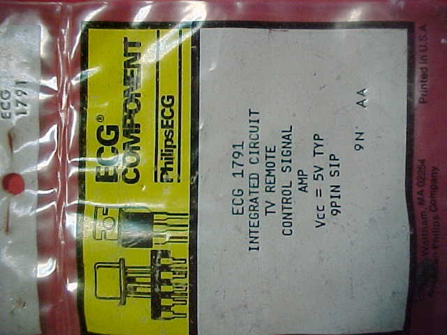 ECG1791 ic-tv remote control amp *