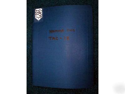 Homma operation manual for modal tac-12