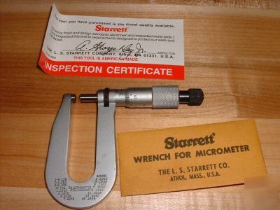 New sheet metal micrometer starrett #222XRL-1/2 0-1/2