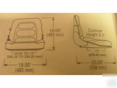S125 cloth forklift seat suspension & weight adjustment