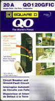 Square d 20 amp Q0120GFIC single pole circuit breaker 