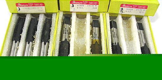 New 3/4-10 nc hss taps 7 pcs taper plug btm hanson usa