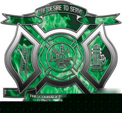 Firefighter decal reflective 12