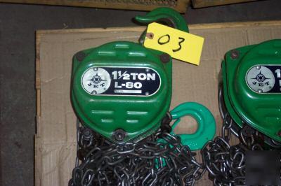 1 1/2 ton jet hand chain hoist