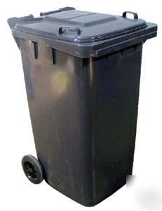 64 gallon refuse container, trash, heavy duty, moveable
