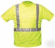 Ansi osha class ii 2 safety tow t-shirt lime yellow 4X