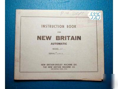 New britian instruction book for automatic models 27-37