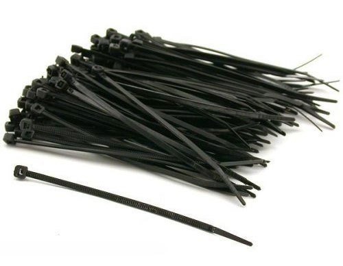 New 100 uv black nylon cable ties 18