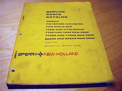 New holland 718 forage harvester parts manual 717S 770W