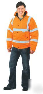 Warrior fleece bomber jacket hi-viz orange xl EN471 