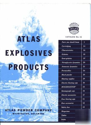 1953 atlas powder company explosive products catalog