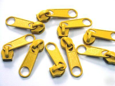 #5 nylon coil zipper sliders long-pull (506) yellow 25