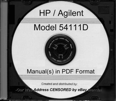 Agilent hp 54111D ref/svc manuals set of 3 volumes